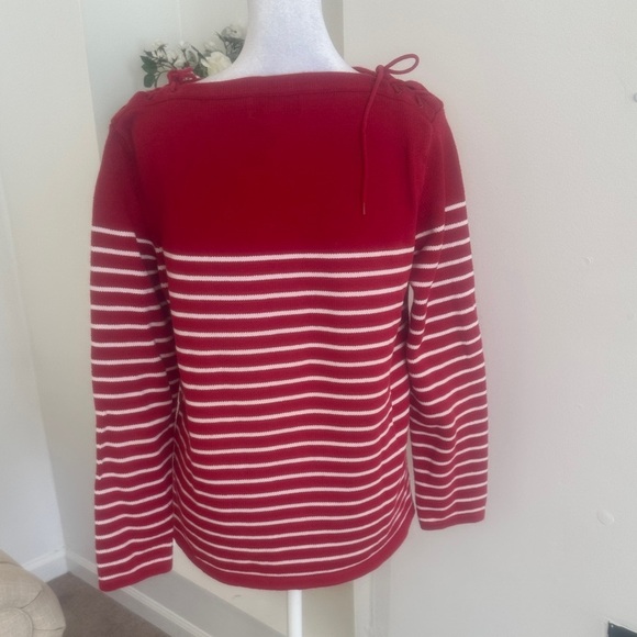 Lauren Ralph Lauren Red and White Nautical Sweater - Picture 5 of 7